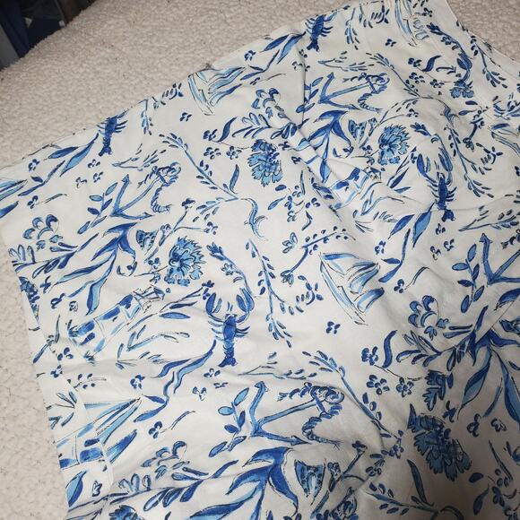 Kiel James Patrick Linen Cotton Blend Chinoiserie Beach Pattern Shorts Size 10 - Picture 4 of 16